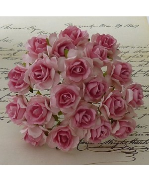 Popierinės gėlytės Promlee Flowers - Pink-Dusky Pink Wild Roses SAA-232-30, 30mm, 10vnt.