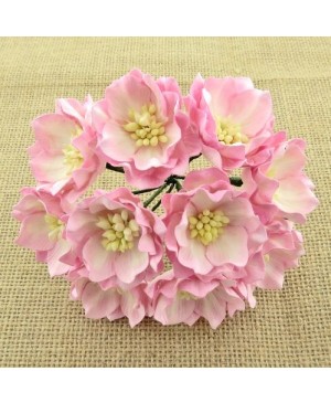Popierinės gėlytės Promlee Flowers - Pink-Ivory Lotus SAA-315, 35mm, 5vnt.