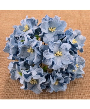 Popierinės gėlytės Promlee Flowers - Baby Blue Gardenia SAA-348-35, 35mm, 5vnt.