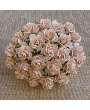 Popierinės gėlytės Promlee Flowers - Pale Peach Open Roses SAA-350-20, 20mm, 10vnt.