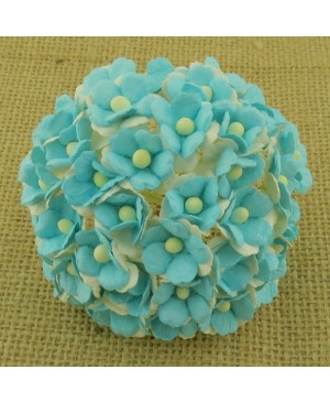Popierinės gėlytės Promlee Flowers - Light Turquoise Sweetheart Blossom SAA-502, 15mm, 10vnt.