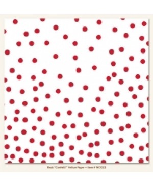 Skrebinimo popierius permatomas Reds Confetti, 30.5x30.5cm, 1vnt.