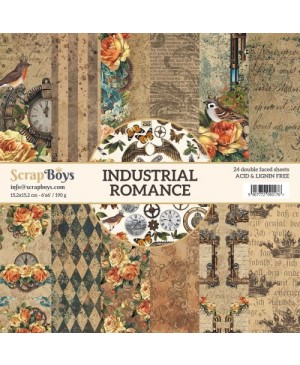 Skrebinimo popierius ScrapBoys – Industrial Romance, 190 g/m², 15.2x15.2cm, 24 lapai