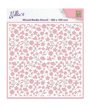 Trafaretas Nellie Snellen - Spring Flowers, 15x15cm