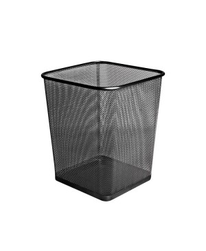 Šiukšlių dėžė Forofis, juodos spalvos perforuoto metalo, 28x28x32cm, 25l