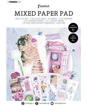 Skrebinimo popieriaus rinkinys Studio Light - Mixed Patterns Paper Pad 14.8x21cm, 42 lapai, 170 g/m²