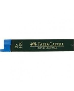 Grafito šerdelės Faber Castell Super Polymer automatiniam pieštukui, HB, diam. 0.7 mm, ilgis 60mm, 12 vnt. dėžutėje