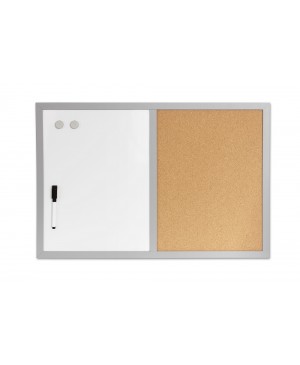 Balta magnetinė ir kamštinė lenta 40x60cm