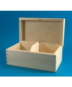 Arbatinė medinė 2 skyrių, 16.5x9.5 x7.5cm