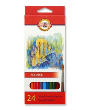Akvareliniai pieštukai Koh-I-Noor 24 spalvų