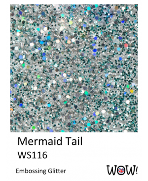 Reljefavimo pudra WOW! 15ml WS116R Mermaid Tails Regular