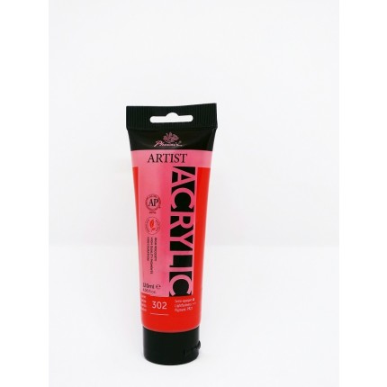 Akriliniai dažai Phoenix Artist Acrylic, 120ml, 302 Scarlet