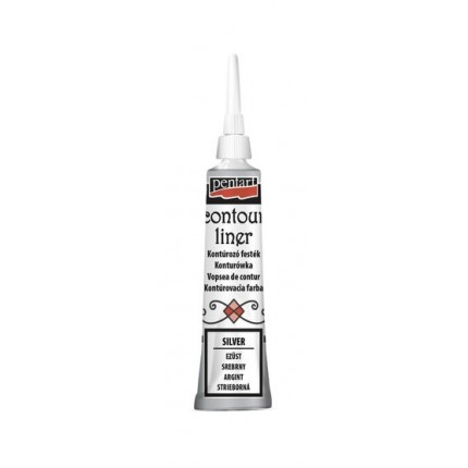 Kontūras universalus Pentart, 20ml, metallic silver