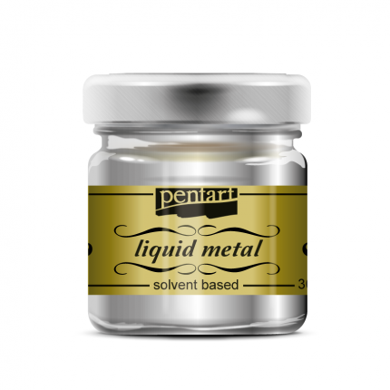 Liquid Metal Pentart dažai 30ml, silver