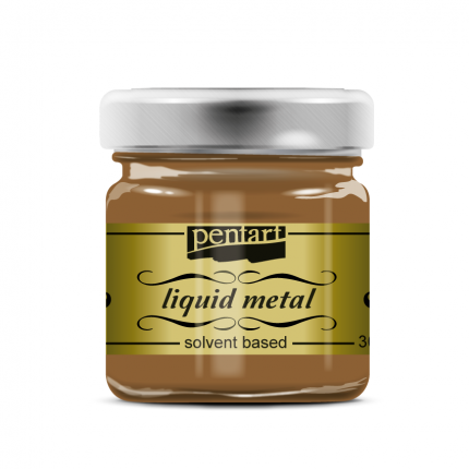 Liquid Metal Pentart dažai 30ml, bronze