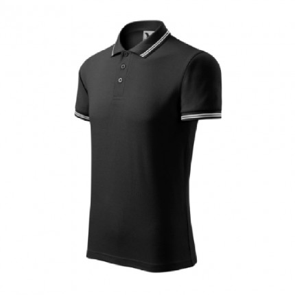 Vyriški marškinėliai Malfini Urban Polo 219, 200g/m², juoda, XXXL