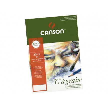 Piešimo bloknotas Canson C a Grain A4, 224g/m², 30 lapų