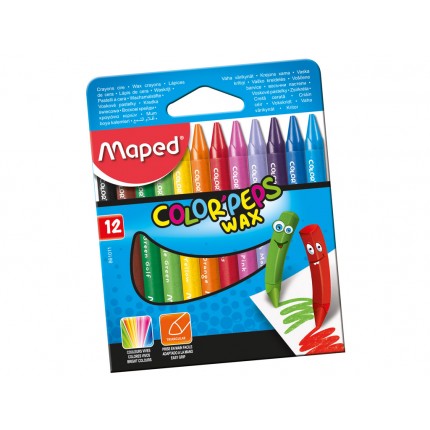 Vaškinės kreidelės Maped Color Peps 12 spalvų