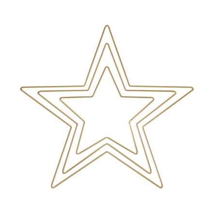 Žvaigždės vielos, 20-30-40cm, aukso sp., 3 vnt. rinkinys                                                                
