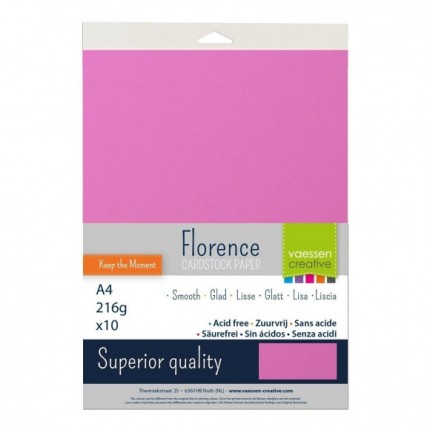 Popierius Florence Smooth - Hydrangea (035), A4, 216  g/m²,  10 lapų
