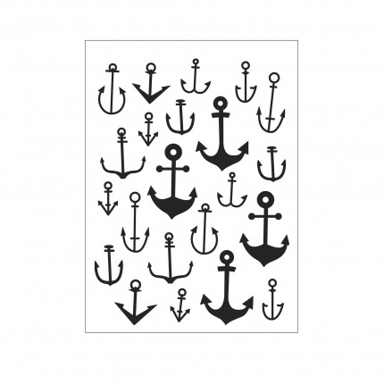 Reljefavimo formelė Darice - Scattered Anchors, 10.8x14.6cm 