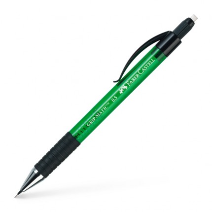 Automatinis pieštukas Faber-Castell Grip Matic, 0,5mm, žalios spalvos korpusu