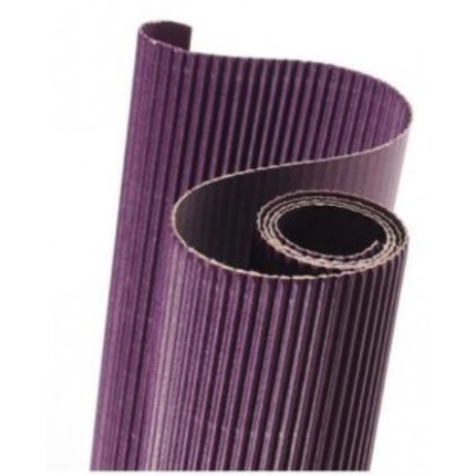 Gofruotas kartonas  50x70cm (45), tamsiai violetinės sp.