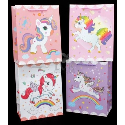Popierinis maišelis Unicorns, 23x18x10 cm