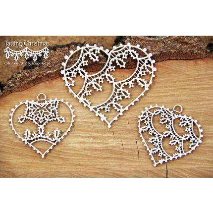 Kartono formelė Scrapiniec - Tatting Christmas - Small Hearts