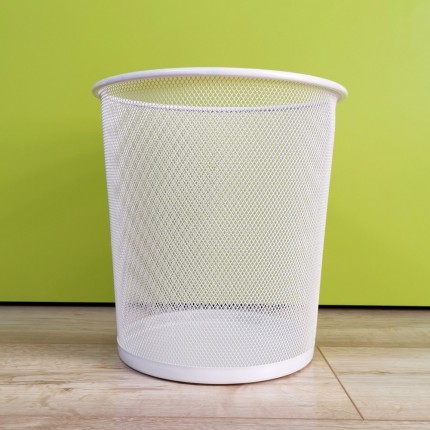 Šiukšlių dėžė D.rect baltos spalvos perforuoto metalo 266x218x280mm, 12l
