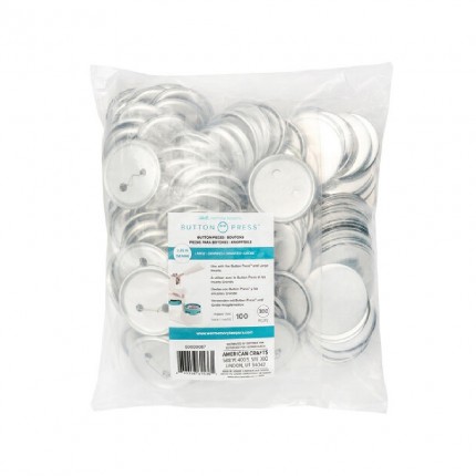 Metaliniai ženkliukų ruošiniai We R Memory Keepers Button Press, 58mm, 100vnt
