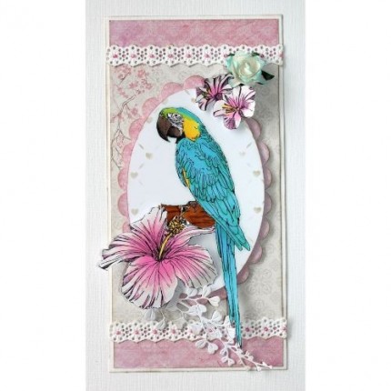 Silikono antspaudas Joy!Crafts - Tropical flowers, 10.8x14.8cm