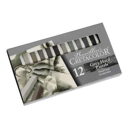 Pastelių rinkinys Cretacolor Grey Chalk, 12 spalvų