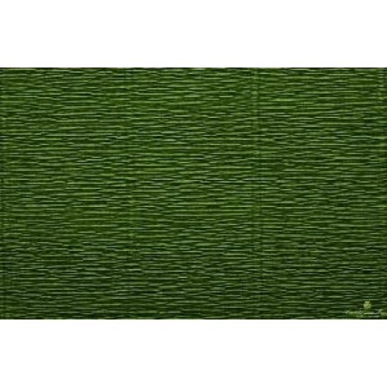 Krepinis popierius 50 cm x 2,5 m, 180 g/m² , žalia (622) - Olive Green with Yellow
