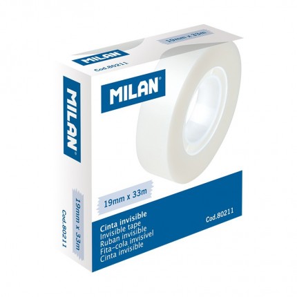 Nematoma ant paviršių lipni juosta Milan Invisible, 33m x 19mm