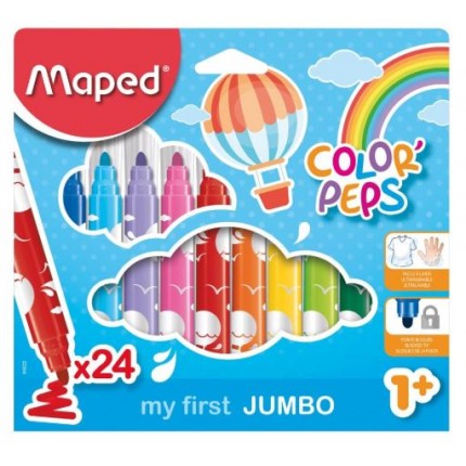 Flomasteriai Maped Color Peps Early age, My first 24 spalvų