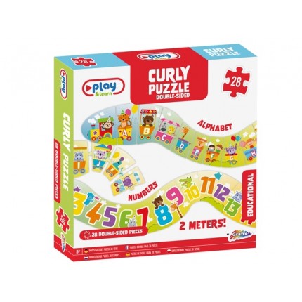 Dėlionė Grafix - Curly Double-Sided Puzzle, 28 dalių, 2 metrų ilgio