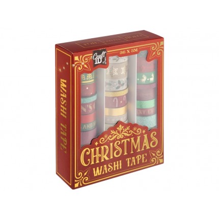 Lipnios juostelės Craft Sensations - XMAS Washi 36vnt.x3m.