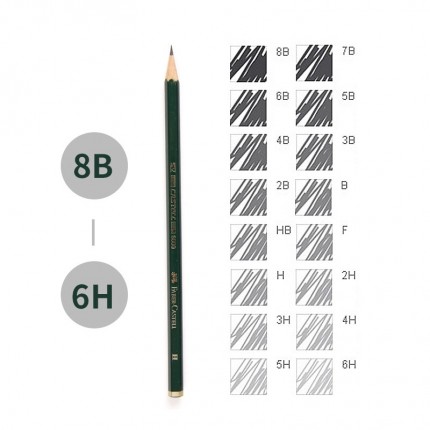 Grafitinis pieštukas Faber-Castell 9000 3H