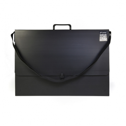 Dėklas brėžiniams Case B3 juodas, 520x365x30mm, su diržu
