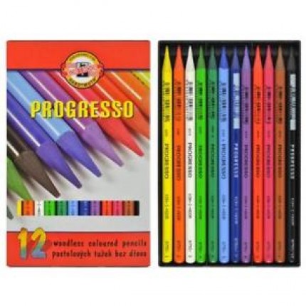 Spalvotų pieštukų rinkinys Progresso Koh-I-Noor, 12 spalvos 