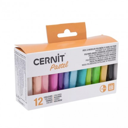 Modelino rinkinys Cernit Pastel, 12x25g          