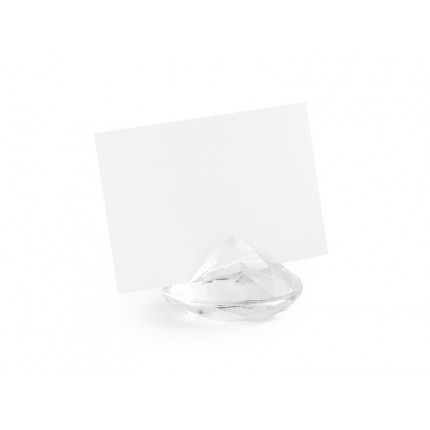 Stalo kortelės laikiklis Diamond, 4 cm, 10vnt., bespalvis