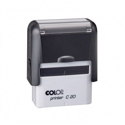 Antspaudas COLOP Printer C20, juodas korpusas, juoda pagalvėlė
