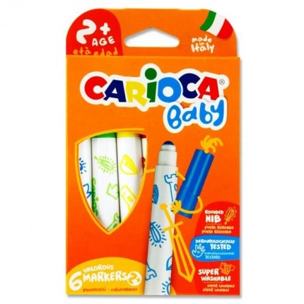 Flomasteriai Carioca Baby Marker, 6 sp. 