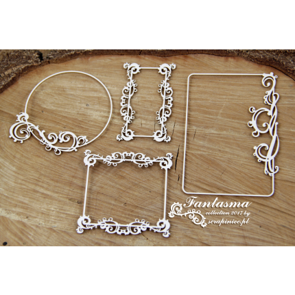 Kartono formelė Scrapiniec - Fantasma Little Frames, 4vnt.