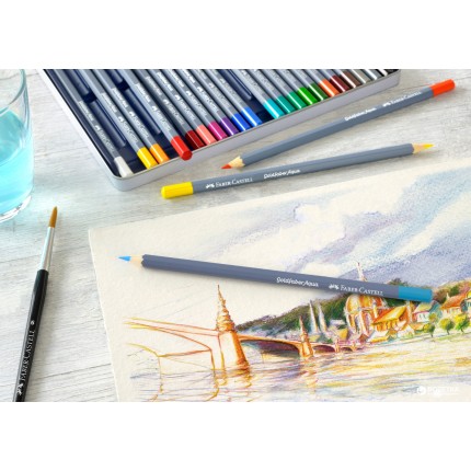 Akvareliniai pieštukai Faber-Castell Goldfaber Aqua, 12 sp.