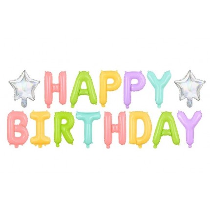 Folinis balionas Happy Birthday, 395x35cm