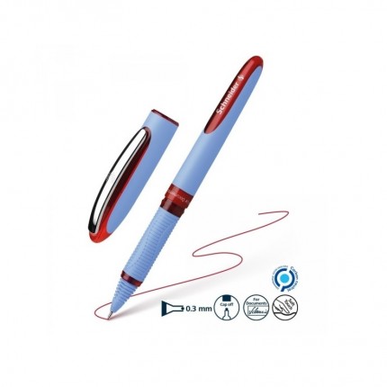  Rašiklis One Hybrid N, 0,3 mm, raudonas