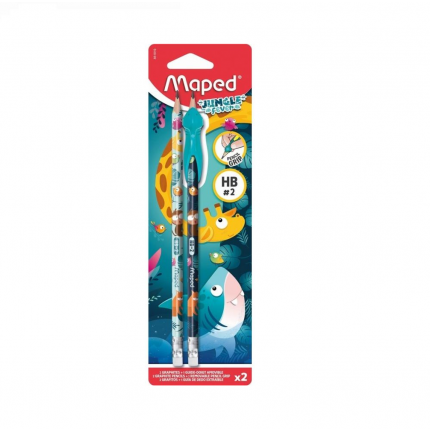 Pieštukas Maped Jungle Fever, grafitinis, HB, 2vnt.